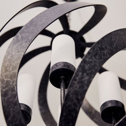 Quintiesse - Buitenhanglamp aan ketting BLACKSMITH 4xE14/40W/230V Ø 50,1 cm IP44 zwart