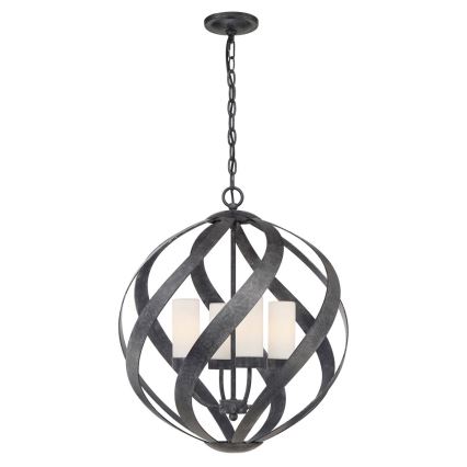 Quintiesse - Buitenhanglamp aan ketting BLACKSMITH 4xE14/40W/230V Ø 50,1 cm IP44 zwart