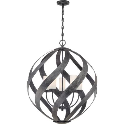 Quintiesse - Buitenhanglamp aan ketting BLACKSMITH 5xE14/40W/230V Ø 66,4 cm IP44 zwart