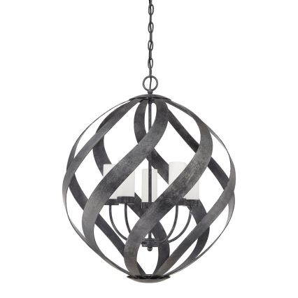 Quintiesse - Buitenhanglamp aan ketting BLACKSMITH 5xE14/40W/230V Ø 66,4 cm IP44 zwart