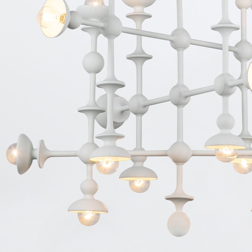 Quintiesse - Kroonluchter met stang CADENCE 18xE14/40W/230V, wit