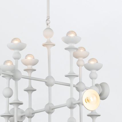 Quintiesse - Kroonluchter met stang CADENCE 18xE14/40W/230V, wit