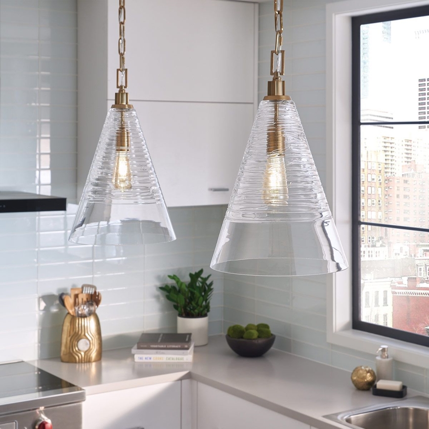 Quintiesse - Kroonluchter aan ketting ELMORE 1xE27/60W/230V goudkleurig