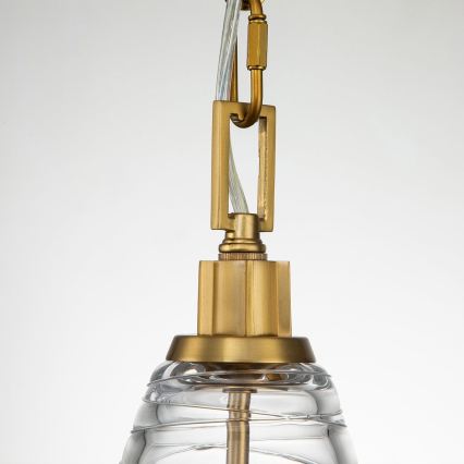 Quintiesse - Kroonluchter aan ketting ELMORE 1xE27/60W/230V goudkleurig