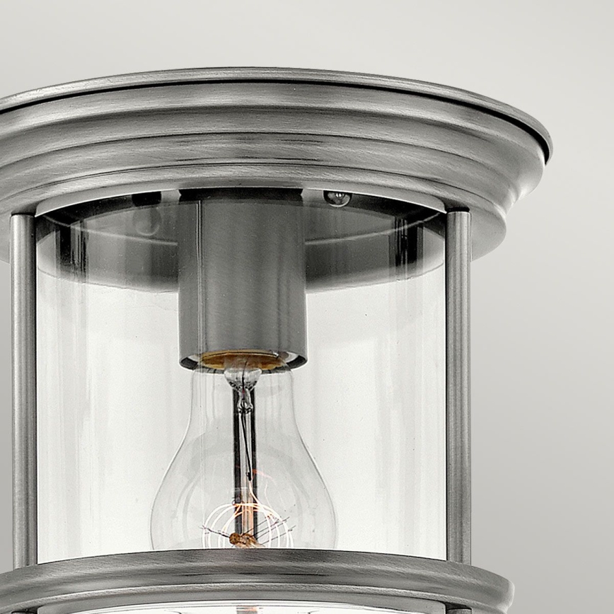 Quintiesse - Buitenplafondlamp HADRIAN 1xE27/60W/230V Ø 19,6 cm IP44 mat chroom