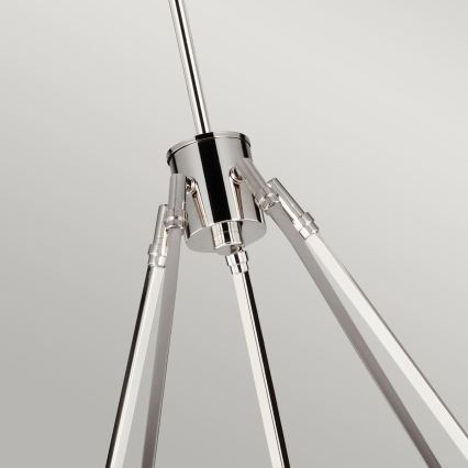 Quintiesse - Kroonluchter aan stang HARPER 5xE14/60W/230V pr. 77,5 cm glanzend chroom/rookglas