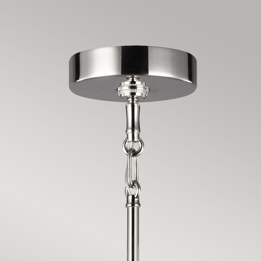 Quintiesse - Kroonluchter met staaf HARPER 7xE14/60W/230V Ø 81,3 cm glanzend chroom/gerookt glas