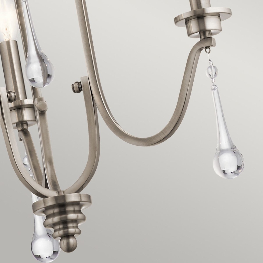 Quintiesse - Hanglamp aan stang KARLEE 3xE14/60W/230V Ø 45,7 cm mat chroom