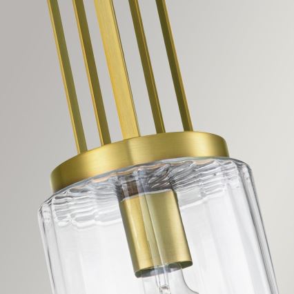 Quintiesse - Hanglamp met stang KIMROSE 1xE27/60W/230V Ø 17,8 cm goudkleurig