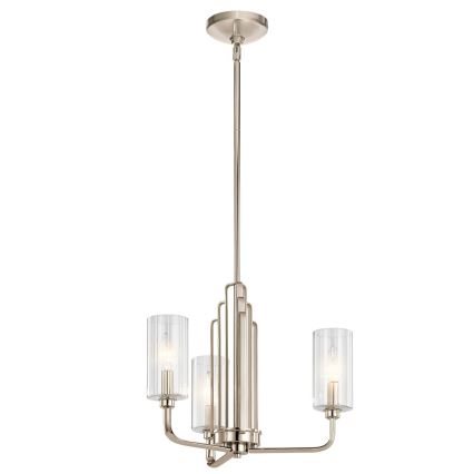 Quintiesse - Hanglamp aan stang KIMROSE 3xE14/40W/230V Ø 45,9 cm glanzend chroom