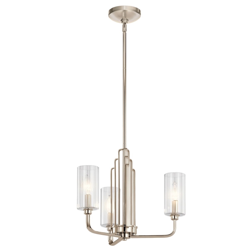Quintiesse - Hanglamp aan stang KIMROSE 3xE14/40W/230V Ø 45,9 cm glanzend chroom
