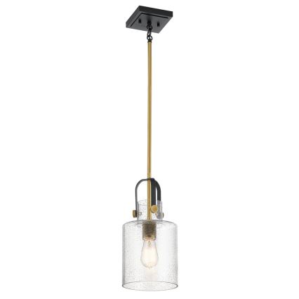 Quintiesse - Hanglamp aan stang KITNER 1xE27/60W/230V pr. 18 cm goud/zwart