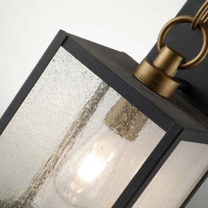 Quintiesse - Buitenwandlamp LAHDEN M 1xE27/60W/230V IP44 zwart/goud