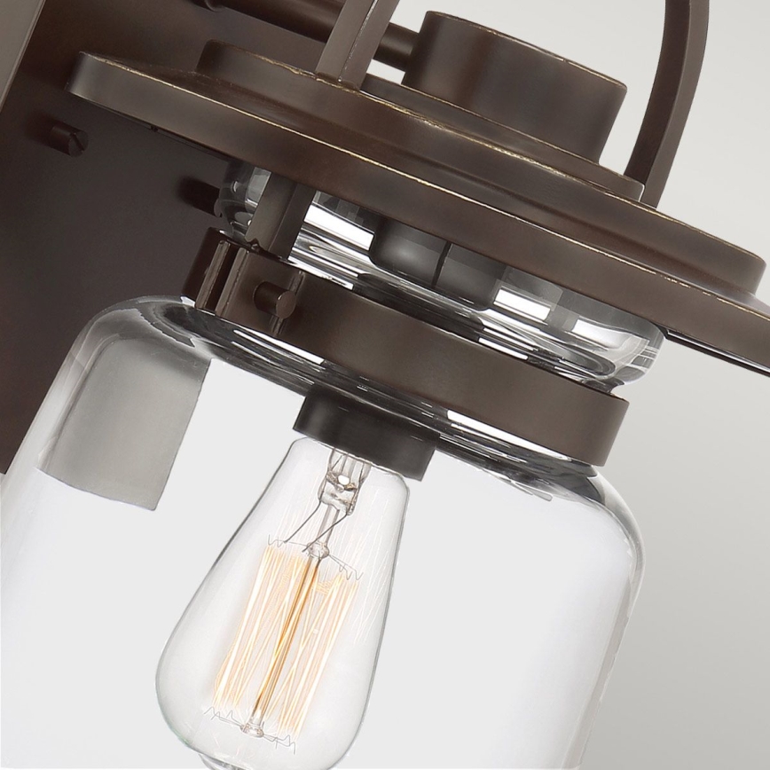 Quintiesse - Buitenmuurlamp LASALLE M 1xE27/60W/230V IP44 bronskleurig