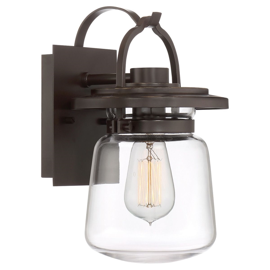 Quintiesse - Buitenwandlamp LASALLE S 1xE27/60W/230V IP44 bronskleurig