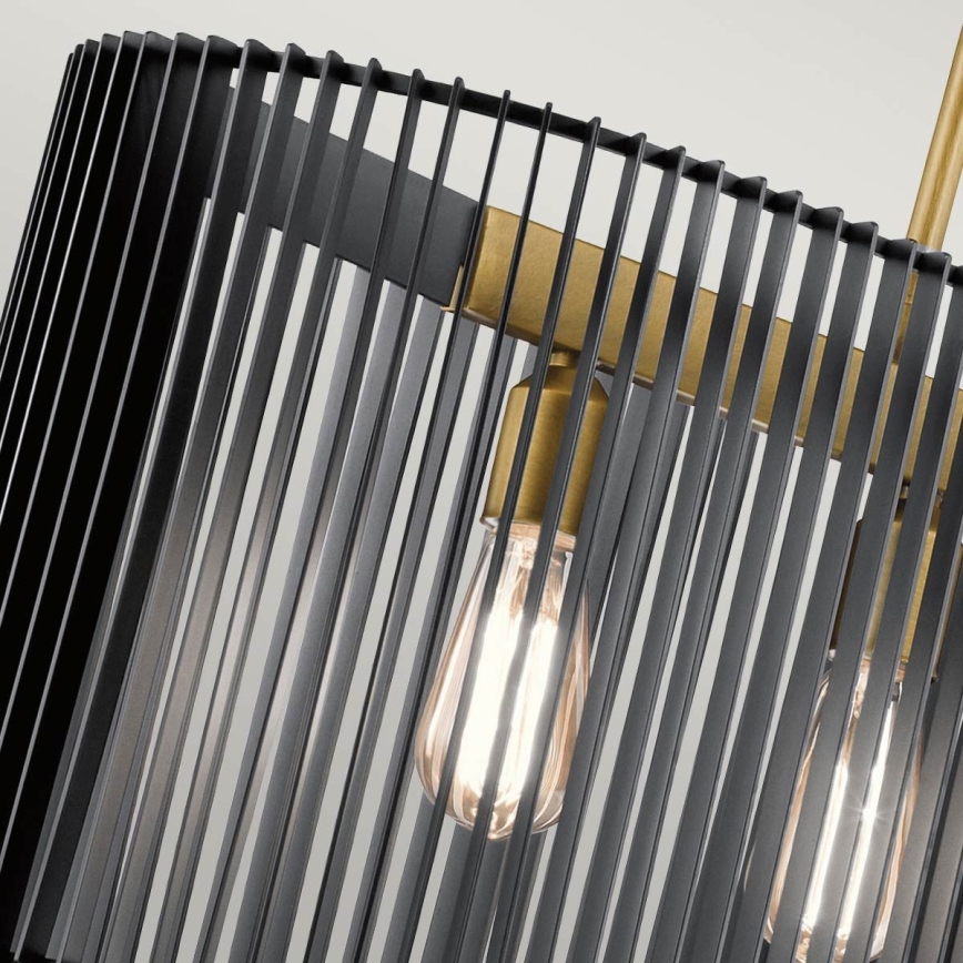 Quintiesse - Hanglamp met staaf LINARA 5xE27/60W/230V zwart/goud