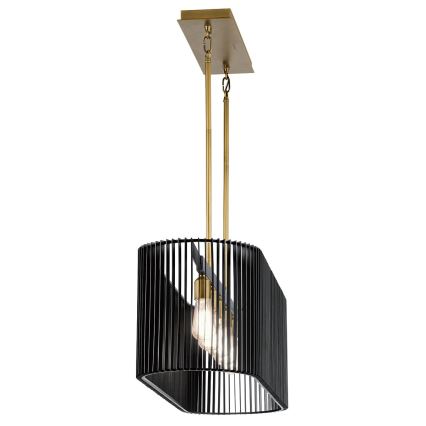 Quintiesse - Hanglamp met staaf LINARA 5xE27/60W/230V zwart/goud