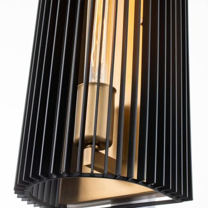 Quintiesse - Wandlamp LINARA 1xE27/60W/230V zwart/goud