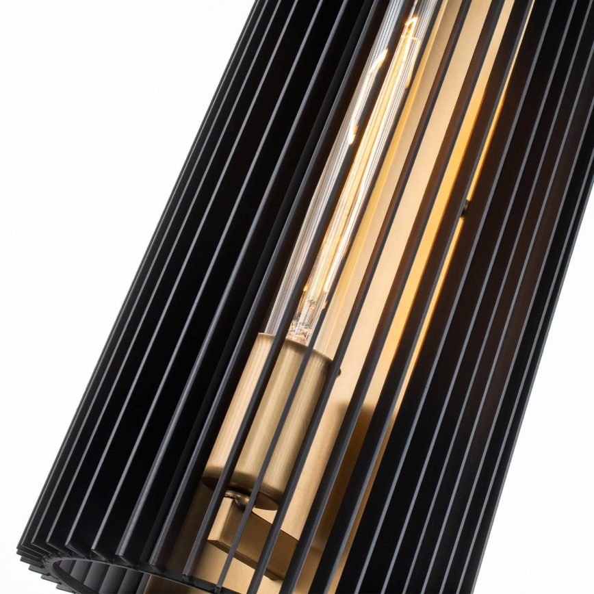 Quintiesse - Wandlamp LINARA 1xE27/60W/230V zwart/goud