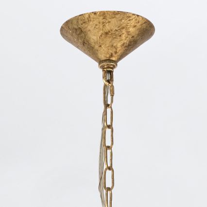 Quintiesse - Kroonluchter aan ketting MERIDIAN 9xE14/40W/230V Ø 57,2 cm goudkleurig