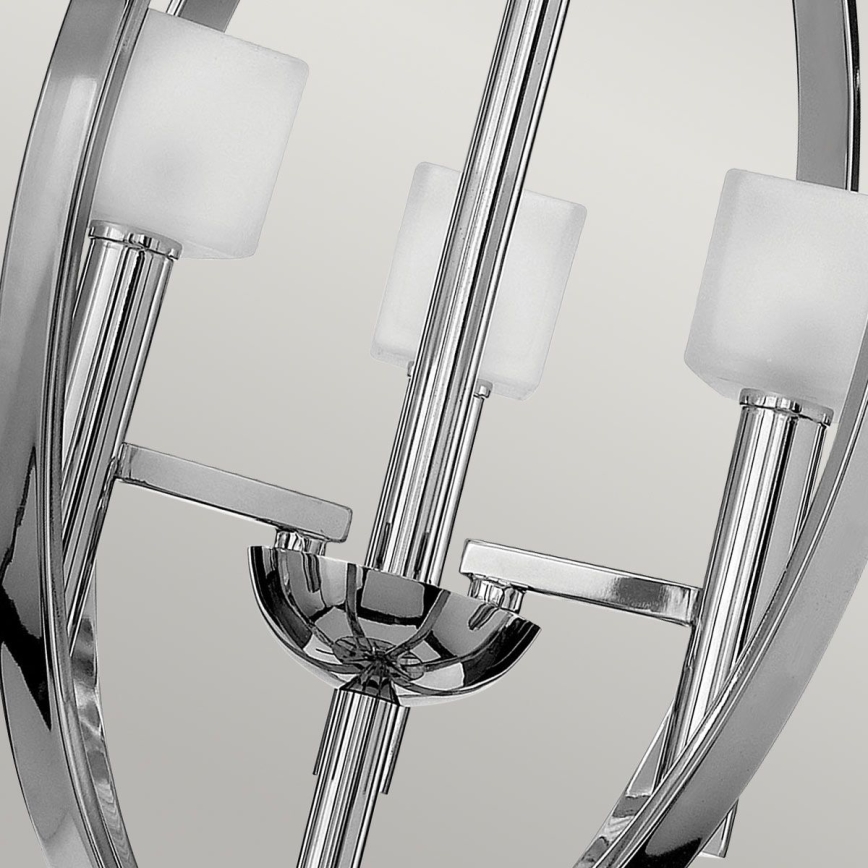 Quintiesse - LED-hanglamp aan kabel MONDO 3xG9/3W/230V Ø 45,7 cm glanzend chroom