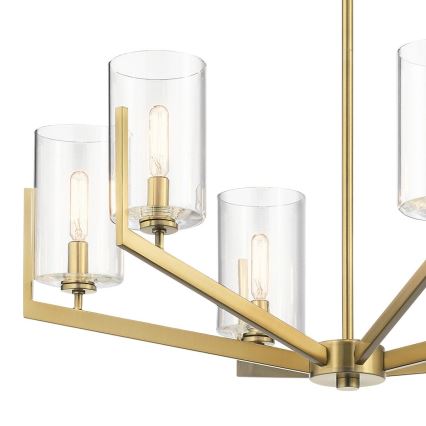 Quintiesse - Kroonluchter met staaf NYE 6xE14/40W/230V Ø 71,1 cm goud