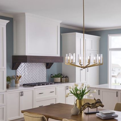 Quintiesse - Kroonluchter met staaf NYE 6xE14/40W/230V Ø 71,1 cm goud