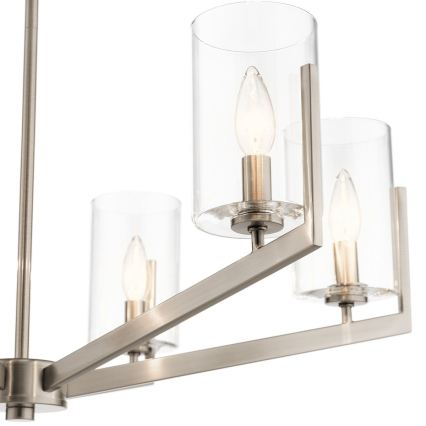 Quintiesse - Hanglamp aan stang NYE 6xE14/40W/230V Ø 71,1 cm mat chroom