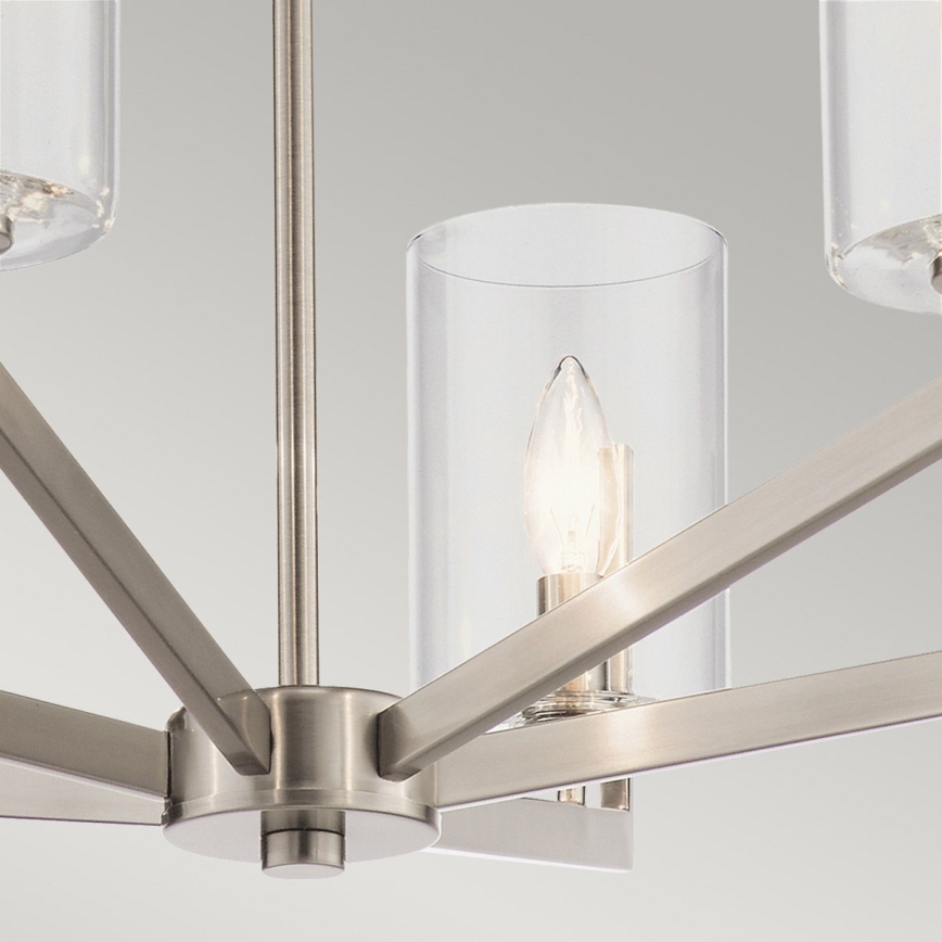 Quintiesse - Hanglamp aan stang NYE 6xE14/40W/230V Ø 71,1 cm mat chroom