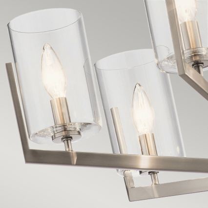 Quintiesse - Hanglamp aan stang NYE 6xE14/40W/230V Ø 71,1 cm mat chroom