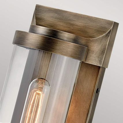 Quintiesse - Buitenwandlamp PEARSON M 1xE27/60W/230V IP44 bronskleurig