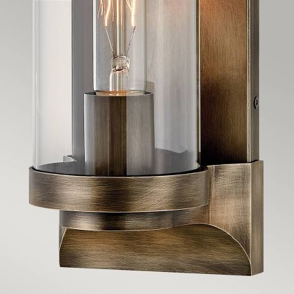 Quintiesse - Buitenwandlamp PEARSON M 1xE27/60W/230V IP44 bronskleurig