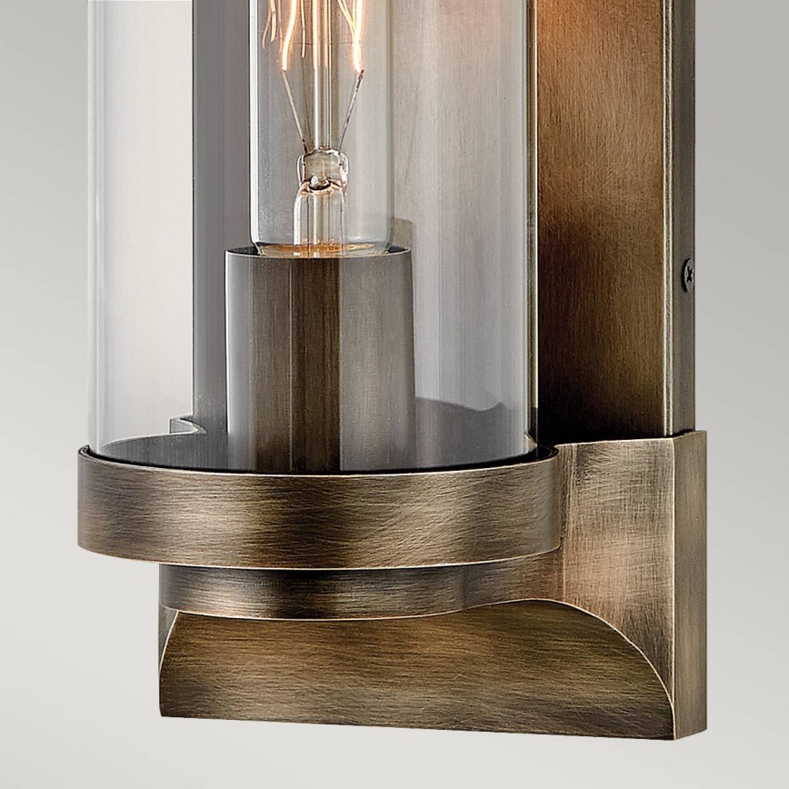 Quintiesse - Buitenwandlamp PEARSON M 1xE27/60W/230V IP44 bronskleurig