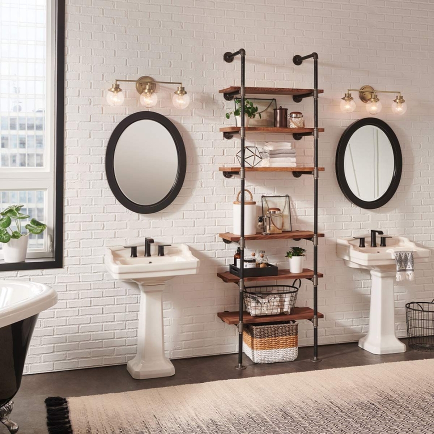 Quintiesse - Badkamerwandlamp POPPY 3xE27/60W/230V IP44 goudkleurig