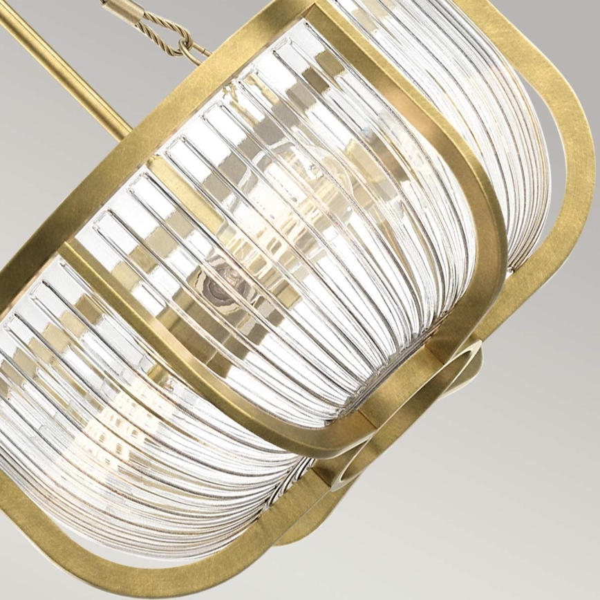 Quintiesse - Kroonluchter met ketting ROUX 3xE27/60W/230V Ø 40,6 cm goudkleurig