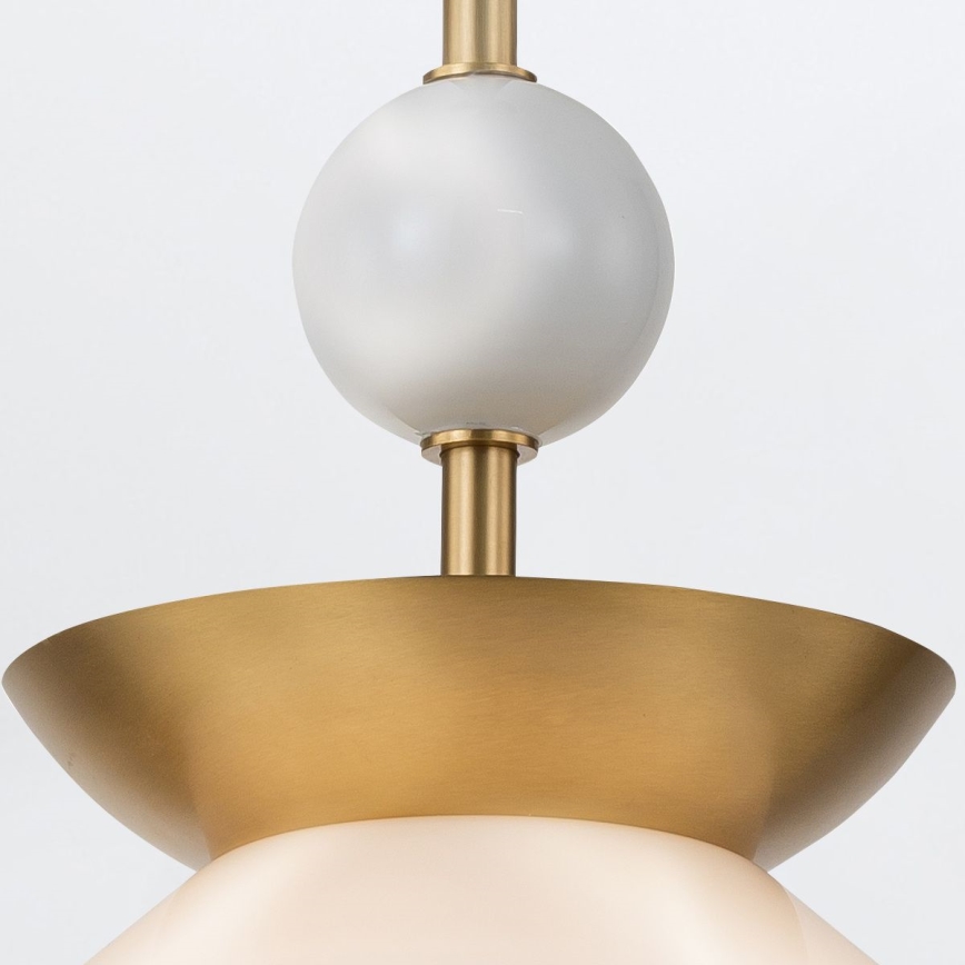 Quintiesse - Hanglamp aan stang SAUCER M 1xE27/40W/230V Ø 36,6 cm goud