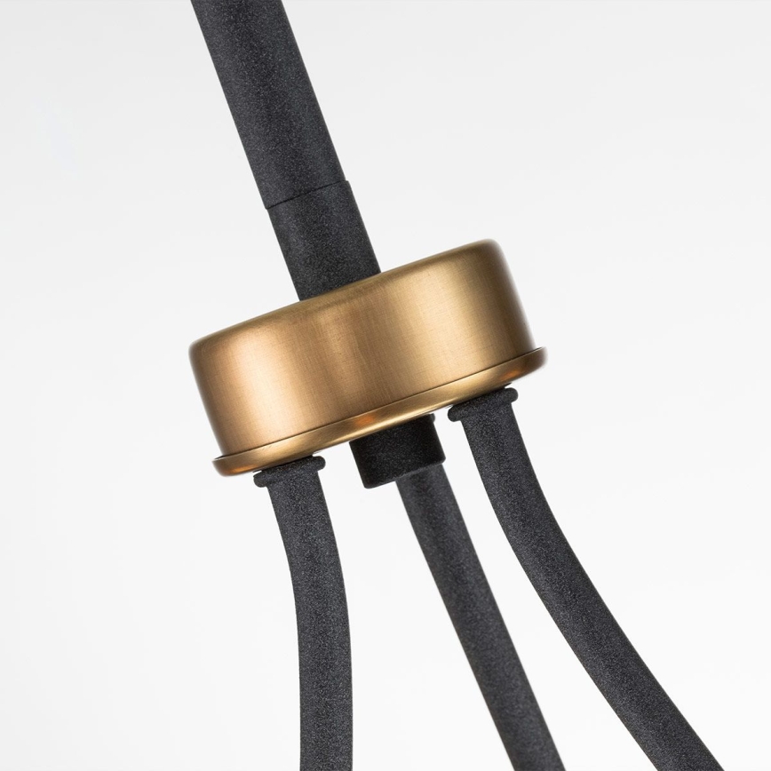 Quintiesse - Hanglamp met stang SILAS 3xE27/60W/230V Ø 42,2 cm zwart/goud