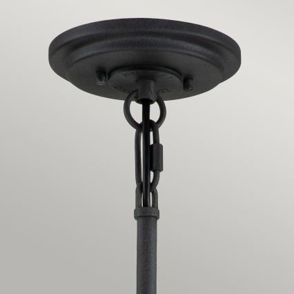Quintiesse - Hanglamp met stang SILAS 6xE27/60W/230V Ø 72,3 cm zwart/goud