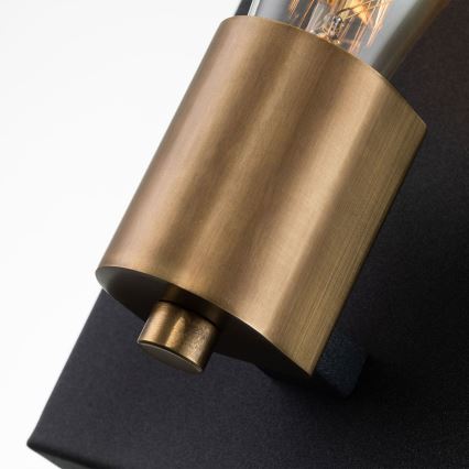 Quintiesse - Wandlamp SILAS 1xE27/60W/230V zwart/goud