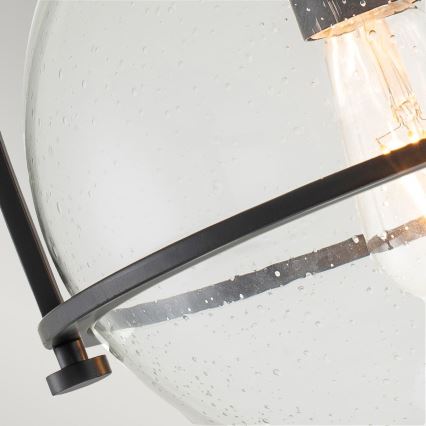 Quintiesse - Plafondlamp SOMERSET 1xE27/60W/230V Ø 28,2 cm zwart