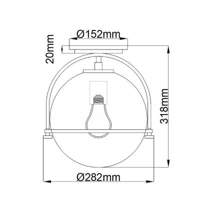 Quintiesse - Plafondlamp SOMERSET 1xE27/60W/230V Ø 28,2 cm mat chroom