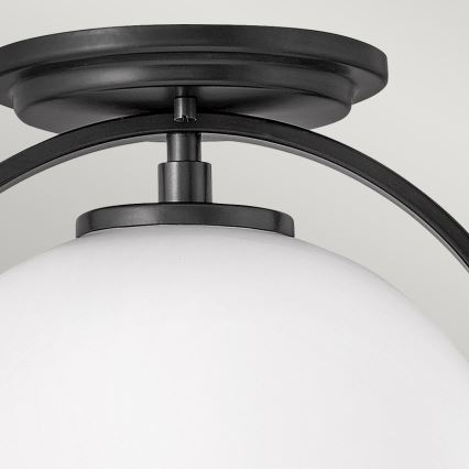Quintiesse - Plafondlamp SOMERSET 1xE27/60W/230V Ø 28,2 cm zwart