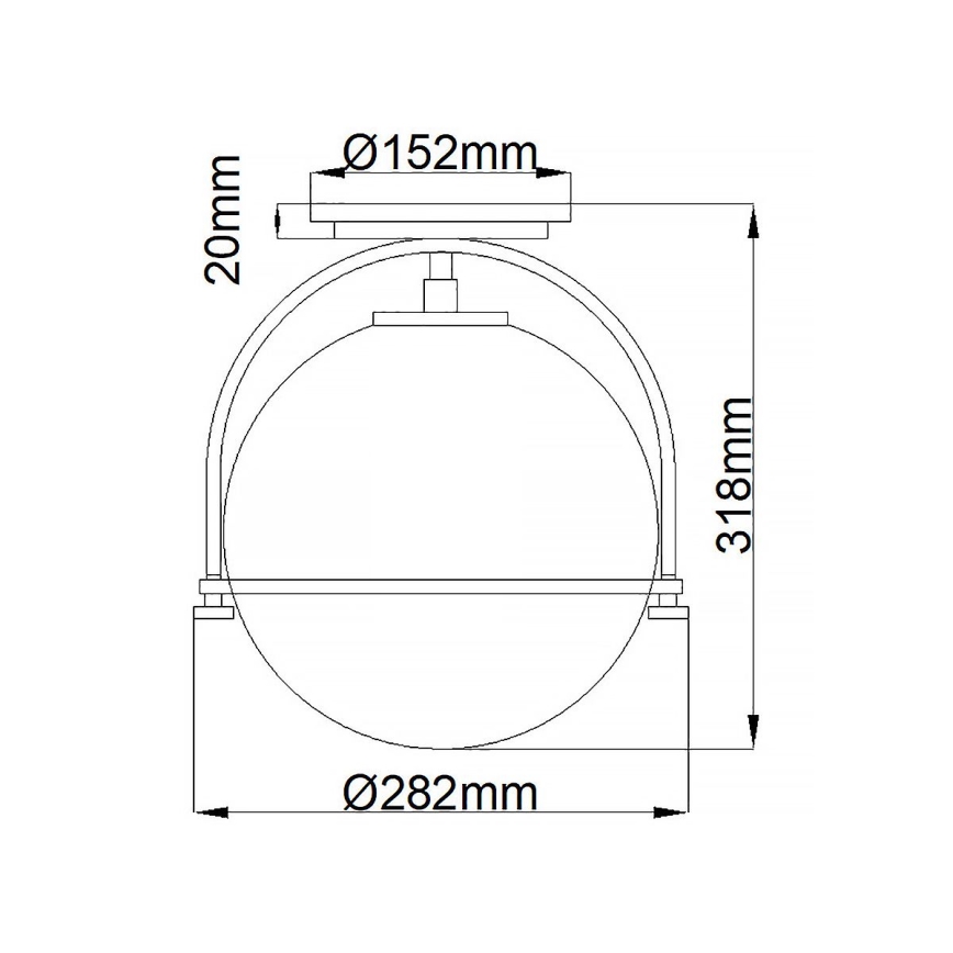 Quintiesse - Plafondlamp SOMERSET 1xE27/60W/230V Ø 28,2 cm mat chroom