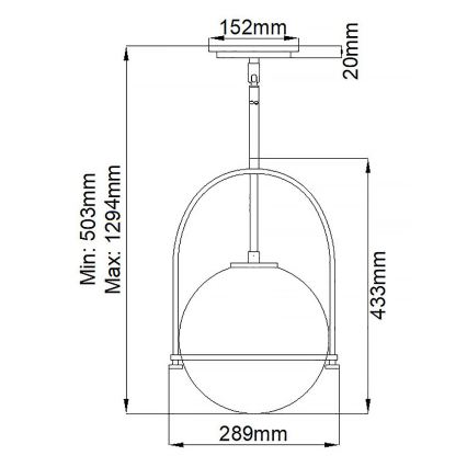Quintiesse - Hanglamp met stang SOMERSET 1xE27/60W/230V Ø 28,9 cm brons