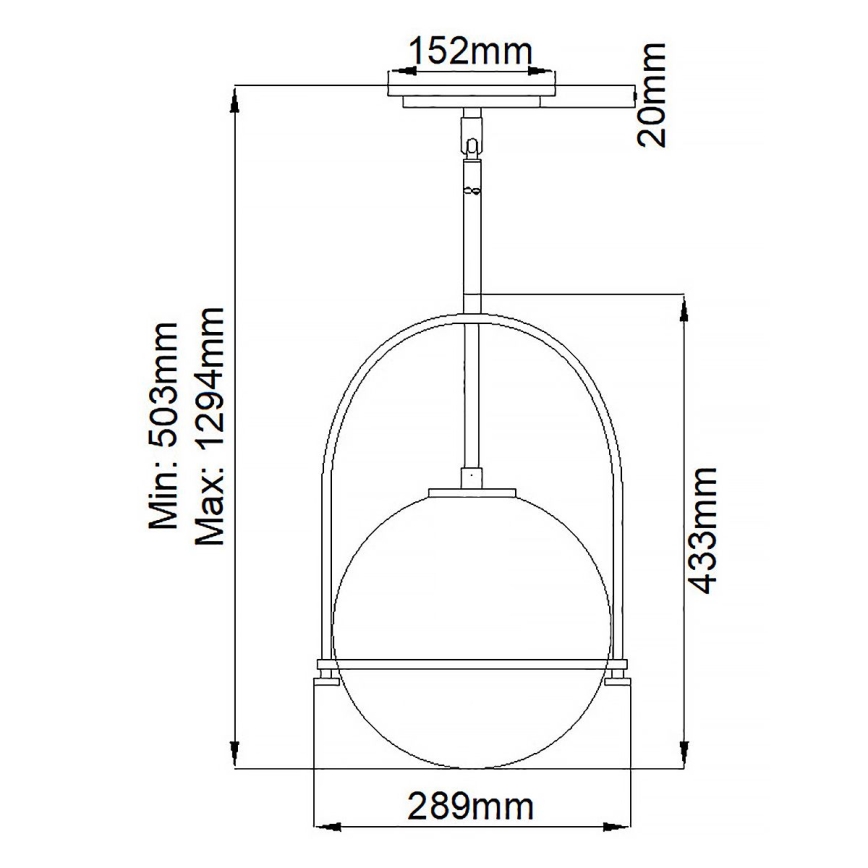 Quintiesse - Hanglamp met stang SOMERSET 1xE27/60W/230V Ø 28,9 cm brons