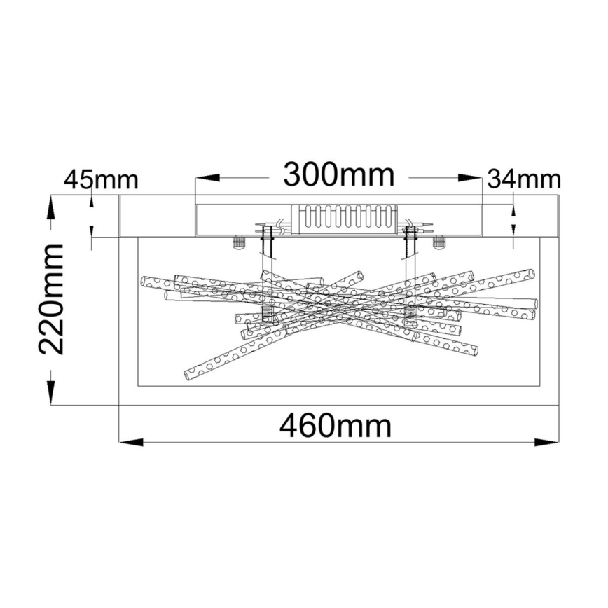 Quintiesse - LED plafondlamp STYX LED/8W/230V zwart/goud