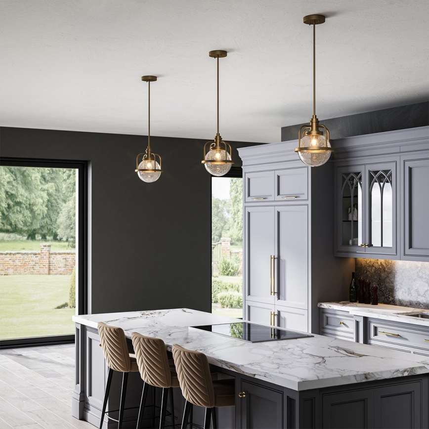 Quintiesse - Buitenlantaarn op paal TRIOCENT 1xE27/40W/230V Ø 24 cm IP44 brons