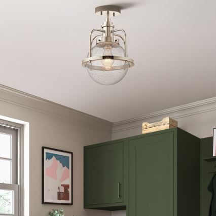 Quintiesse - Buitenlantaarn op paal TRIOCENT 1xE27/40W/230V IP44 glanzend chroom