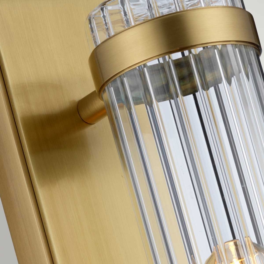 Quintiesse - LED badkamerwandlamp WELLINGTON 1xE27/7W/230V IP44 goudkleurig