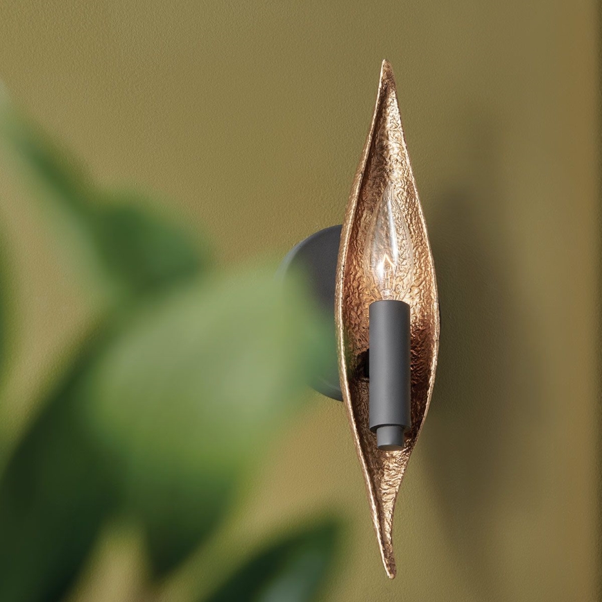 Quintiesse - Muurlamp WILLOW 1xE14/40W/230V goud/zwart